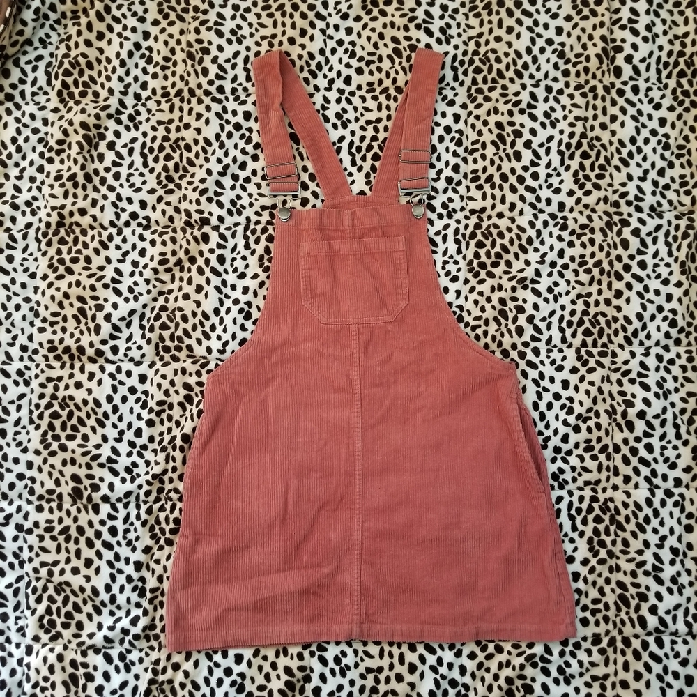 Blush Pink Corduroy Overalls